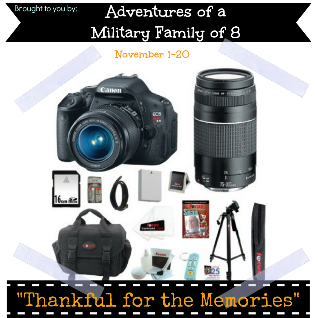 Thankful for the Memories Giveaway: Canon EOS Rebel T3i kit ARV $700+