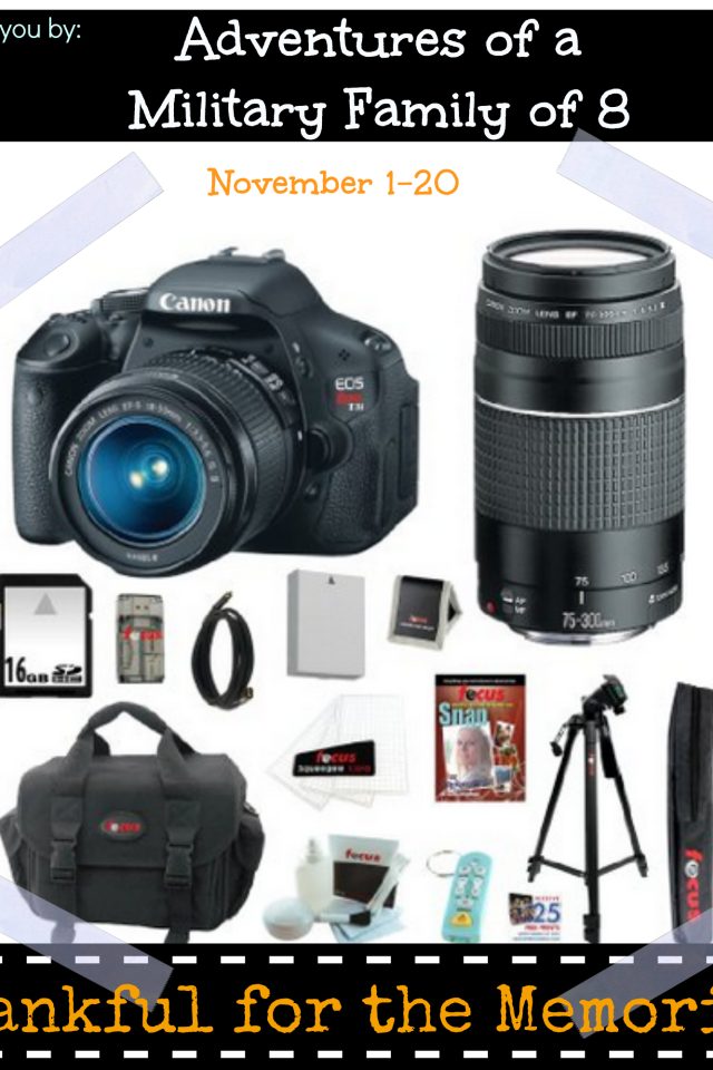 Thankful for the Memories Giveaway: Canon EOS Rebel T3i kit