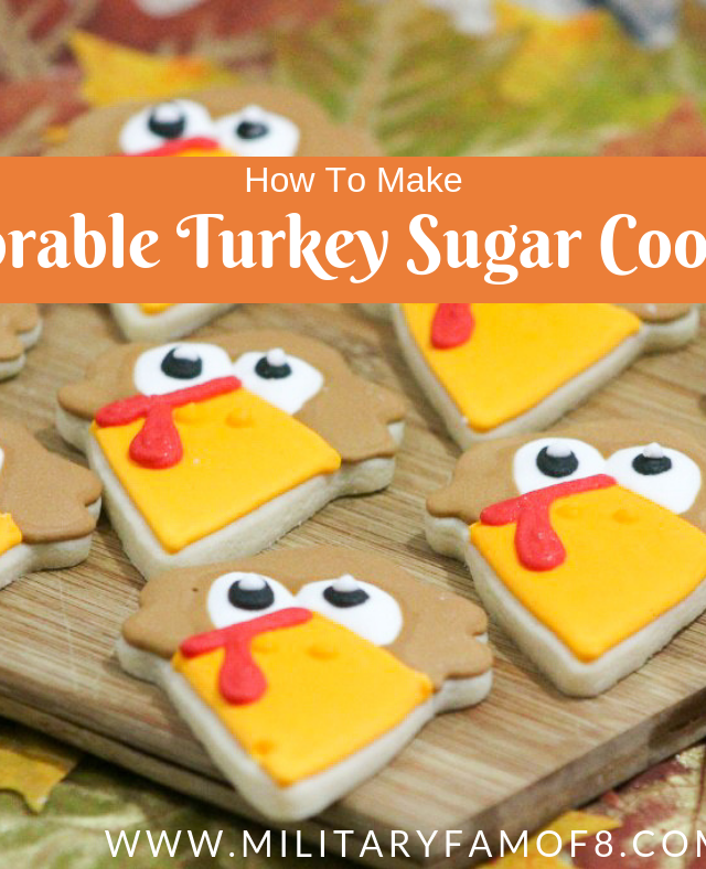 Adorable Turkey Sugar Cookies! Are you finalizing some of your Thanksgiving recipes but need that special something? I've got a cute turkey sugar cookie recipe that will wow your guests! Wait until you see what cookie cutter was used! These cookies are not only adorable, but they are also crispy and delicious! Recipe for Thanksgiving day cookies. #Thanksgiving