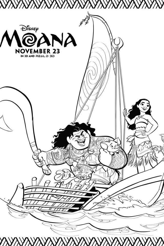 Disney Movie: Moana Coloring Pages