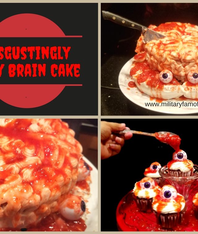 Disgustingly Oozy Brain Cake