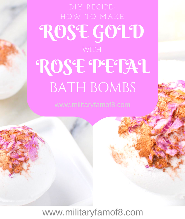 DIY Recipe: How to Make Rose Gold with Rose Petal Bath Bombs