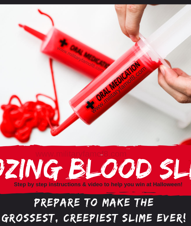 How to Make Easy Slime Recipe- Oozing Blood Slime for Halloween