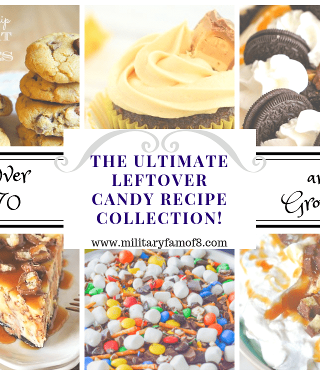 The Ultimate Leftover Candy Recipe Collection! With over 70 recipes you are sure to find ways to use left over candy in ways you did not imagine! From pies to ice cream to drinks, these recipes will blow your mind!